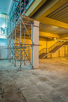 A building scaffolded - interior image