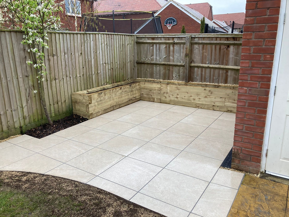newly installed patio