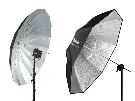 Le parapluie blanc ou argent en photographie