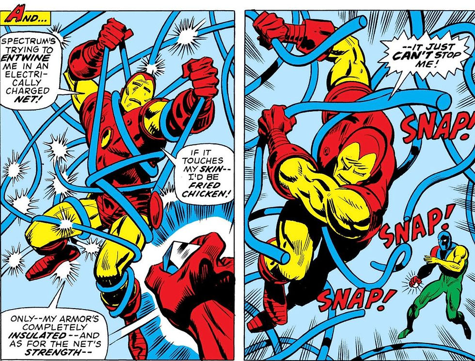 Hmm. Electrified cables may not be the most potent weapon against someone in an insulated suit.