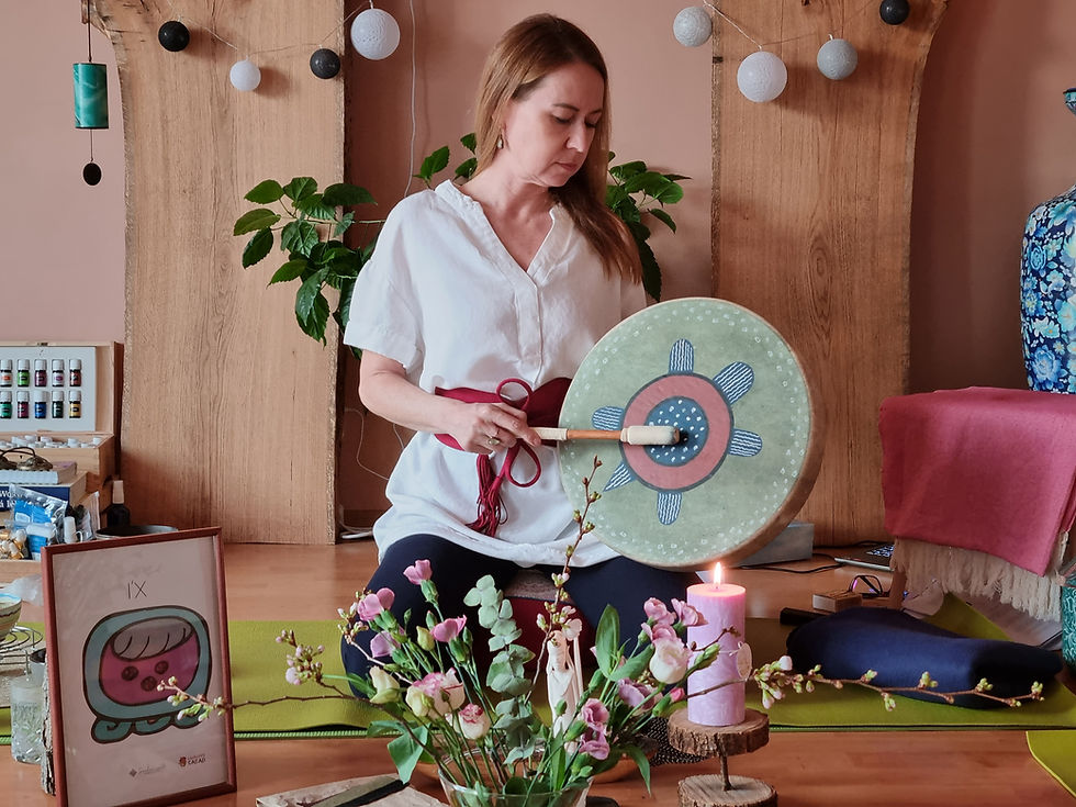 Kakaová ceremonie s bubnováním