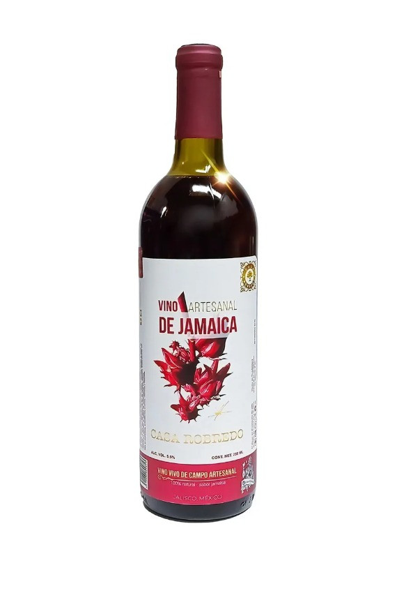 Vino Artesanal de Flor de Jamaica y Frutos Rojos 750ml