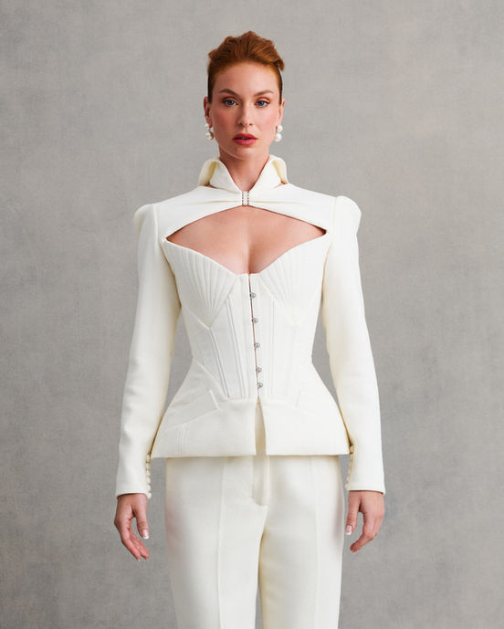 Reagen Varross wool corset suit
