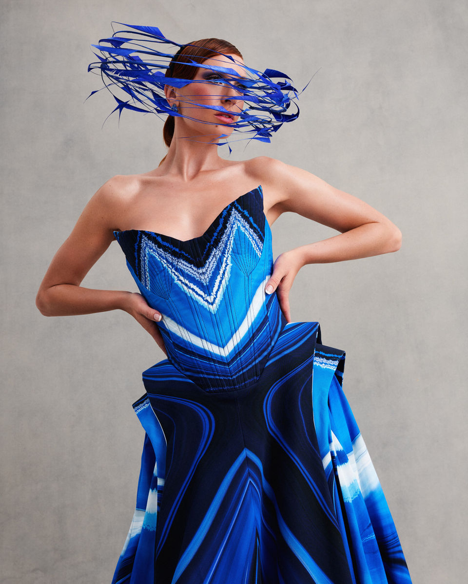 Reagen Varross Couture Printed Gown