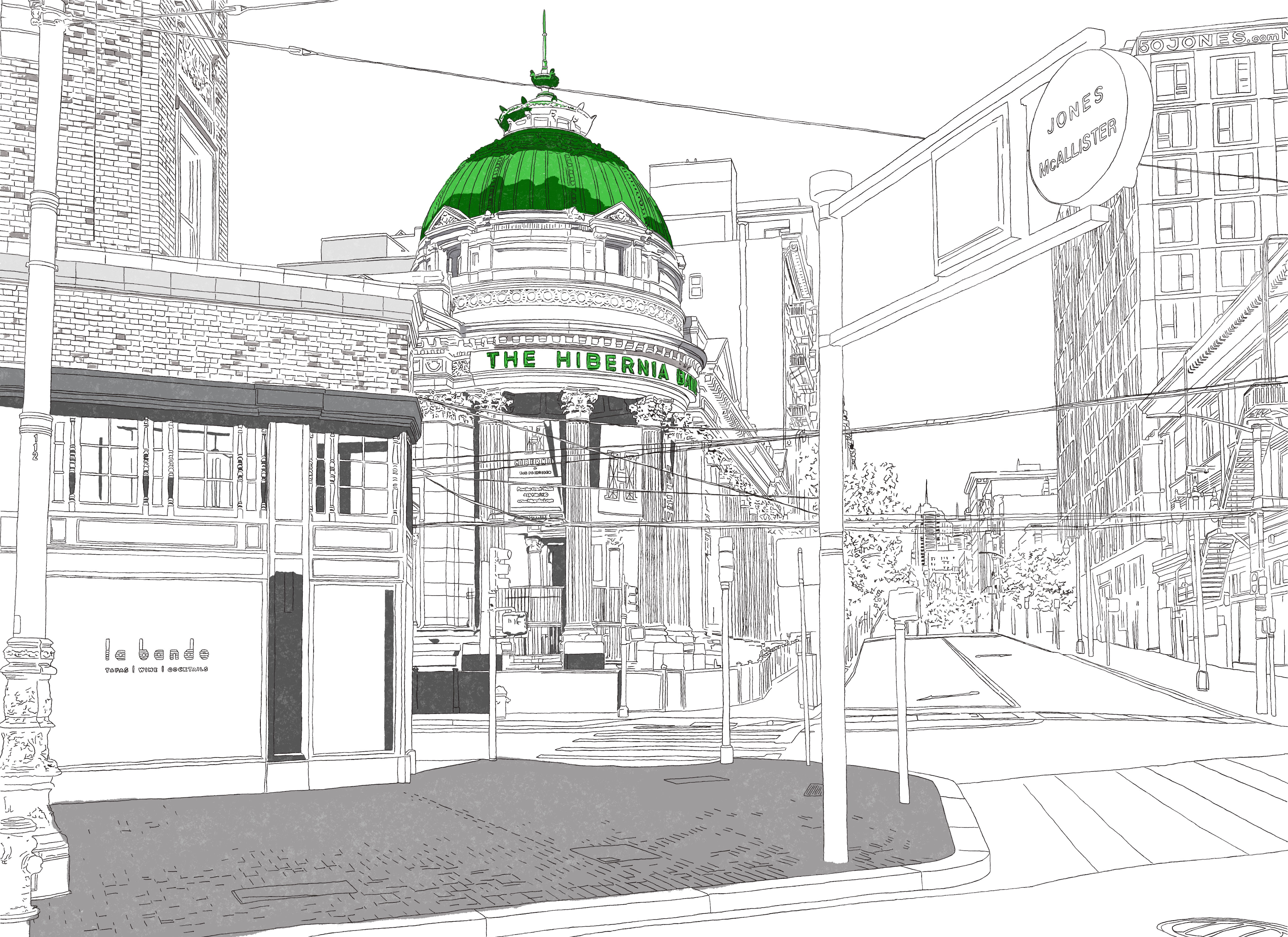 The Hibernia Bank (14" x 11" size)