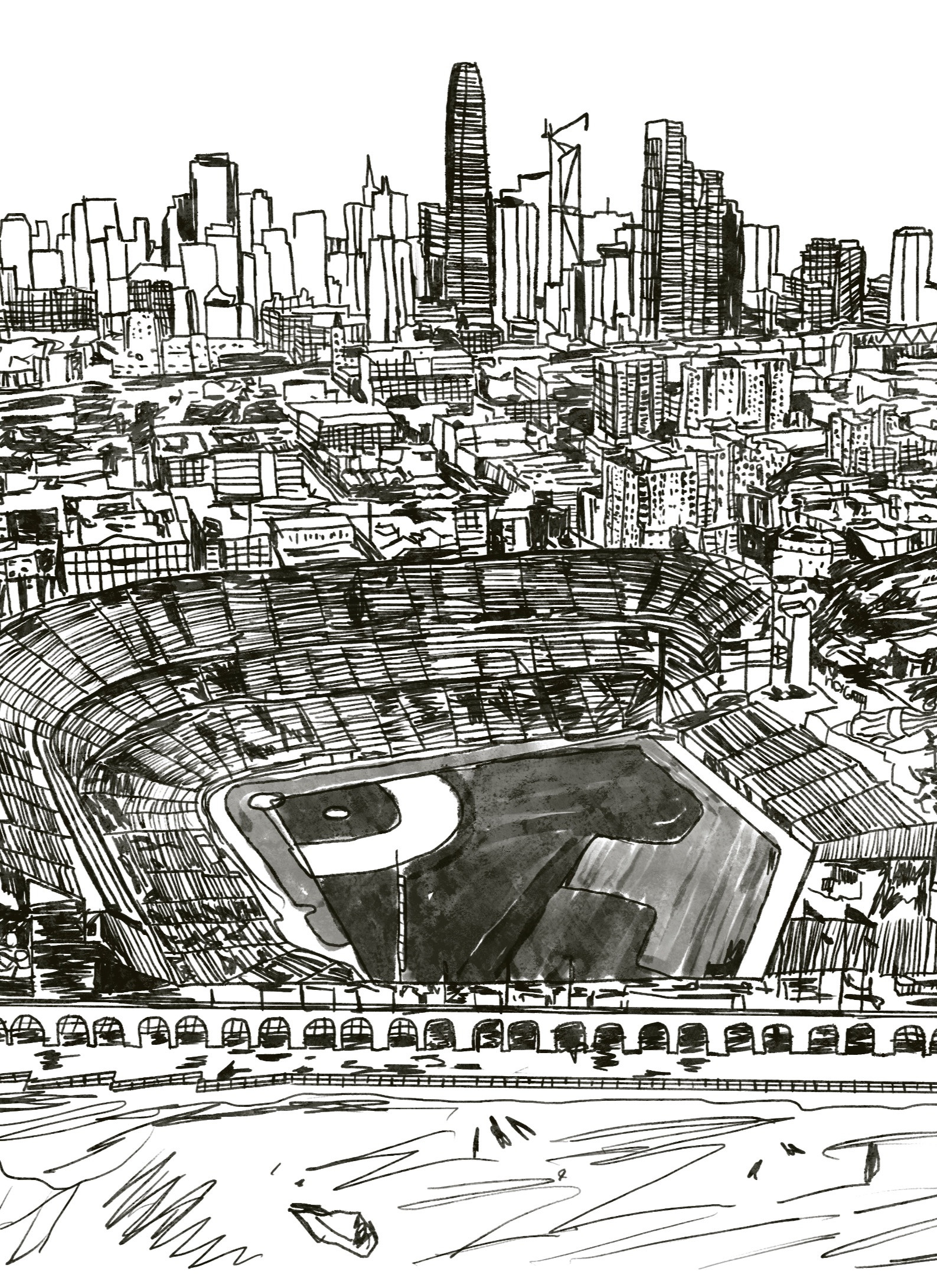 Oracle Park or Ball Park, San Francisco (print in 14x11)