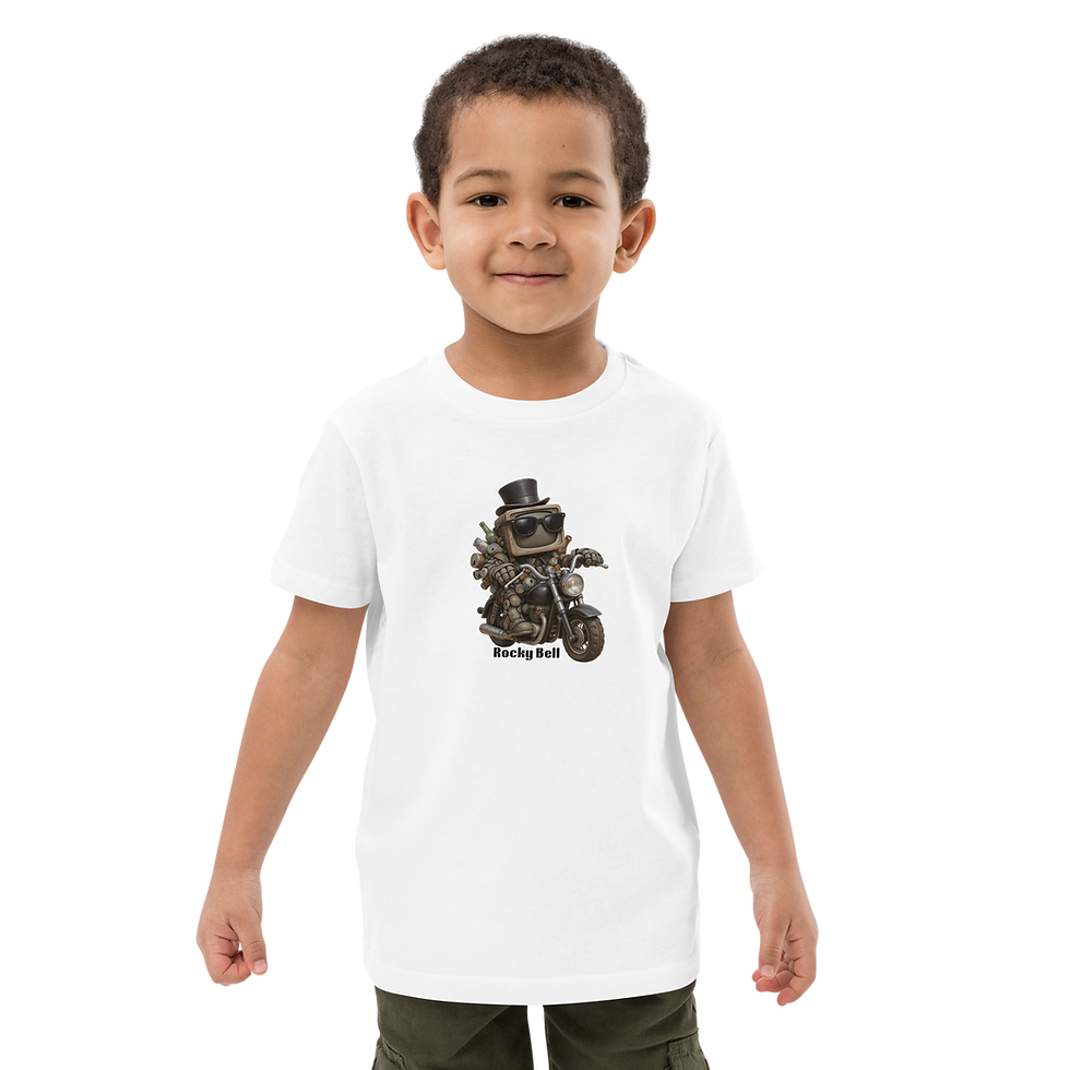 Thumbnail: Organic cotton kids t-shirt- ROCKY BELL