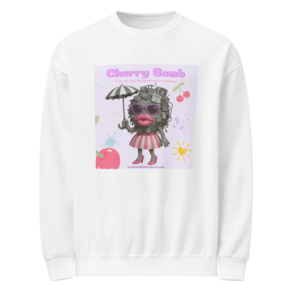 Thumbnail: Crew neck sweatshirt-CHERRY BOMB