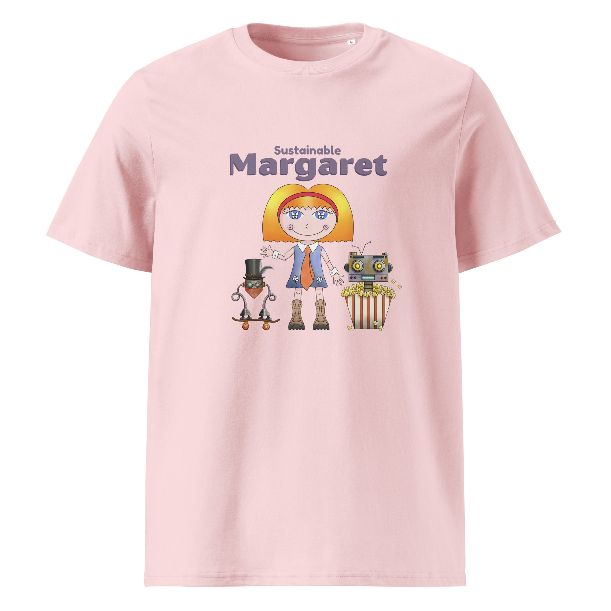 Unisex organic ribbed neck t-shirt- Sustainable Margaret