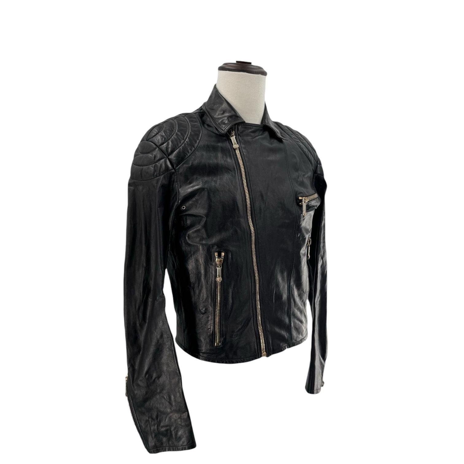 Versace Mainline: Quilted Biker Leather Jacket