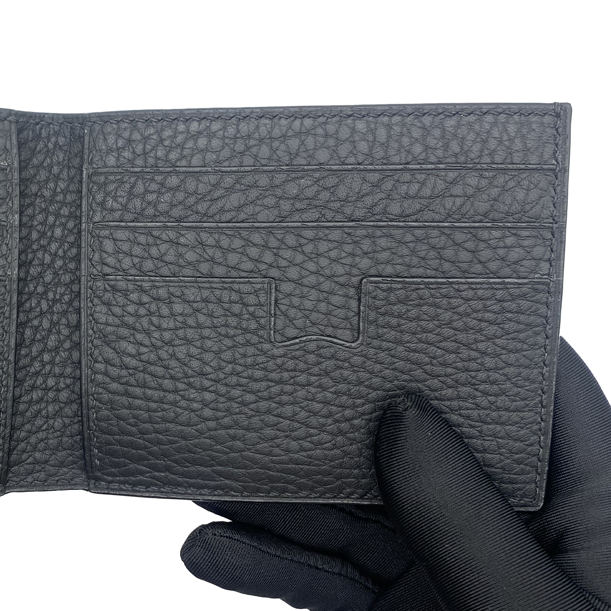 Black Gold Lava Croc Wallet