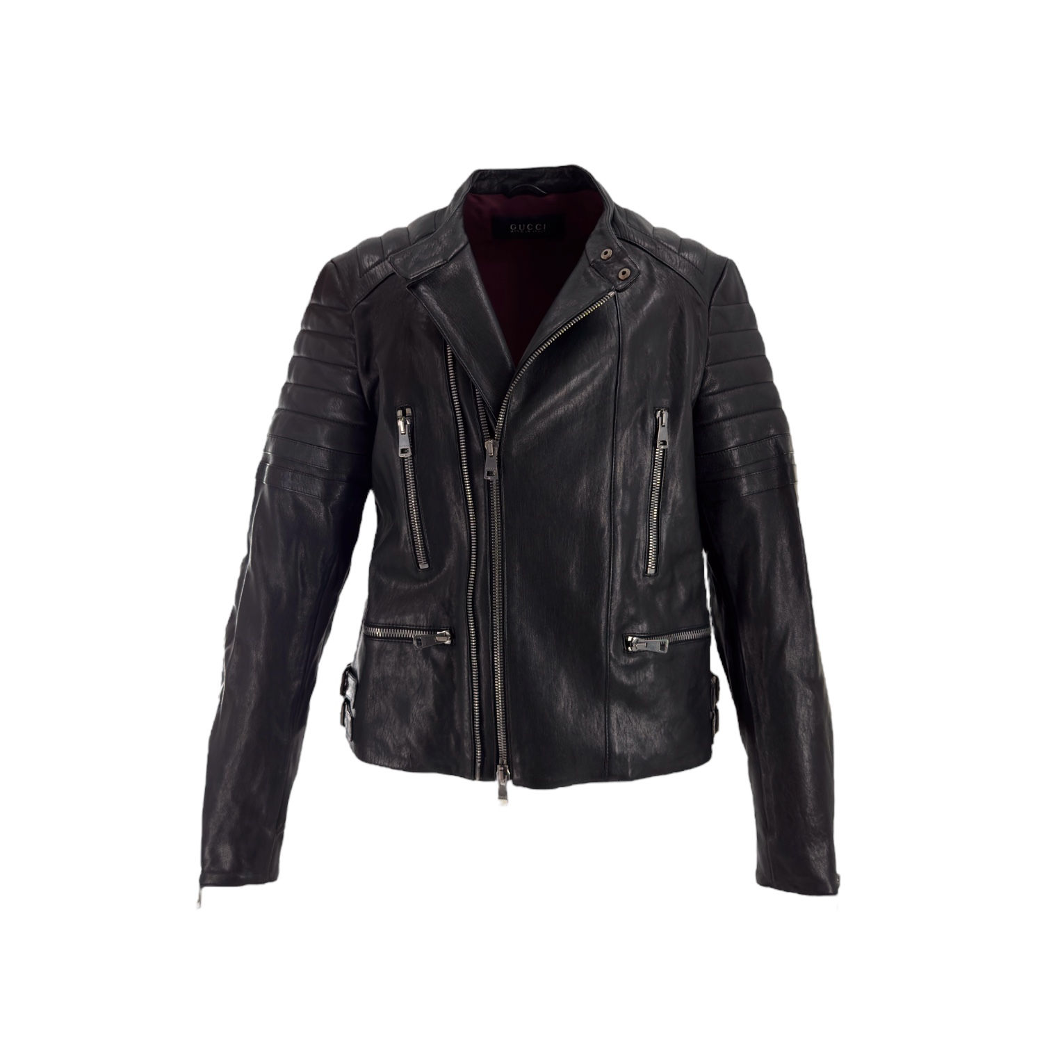 Gucci - Retro Biker Jacket In Black Lambskin