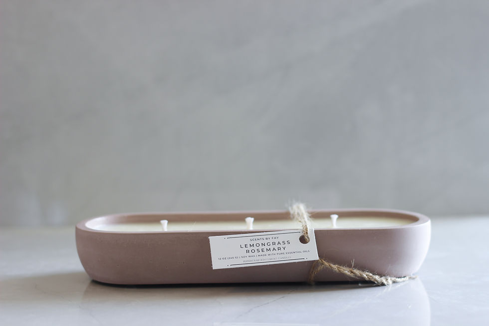 Thumbnail: Dough bowl candle beige