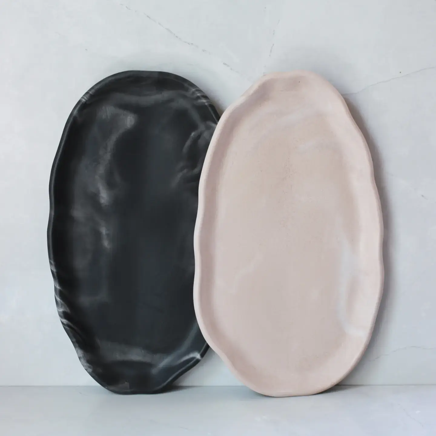 wavy irregular tray neutral colours