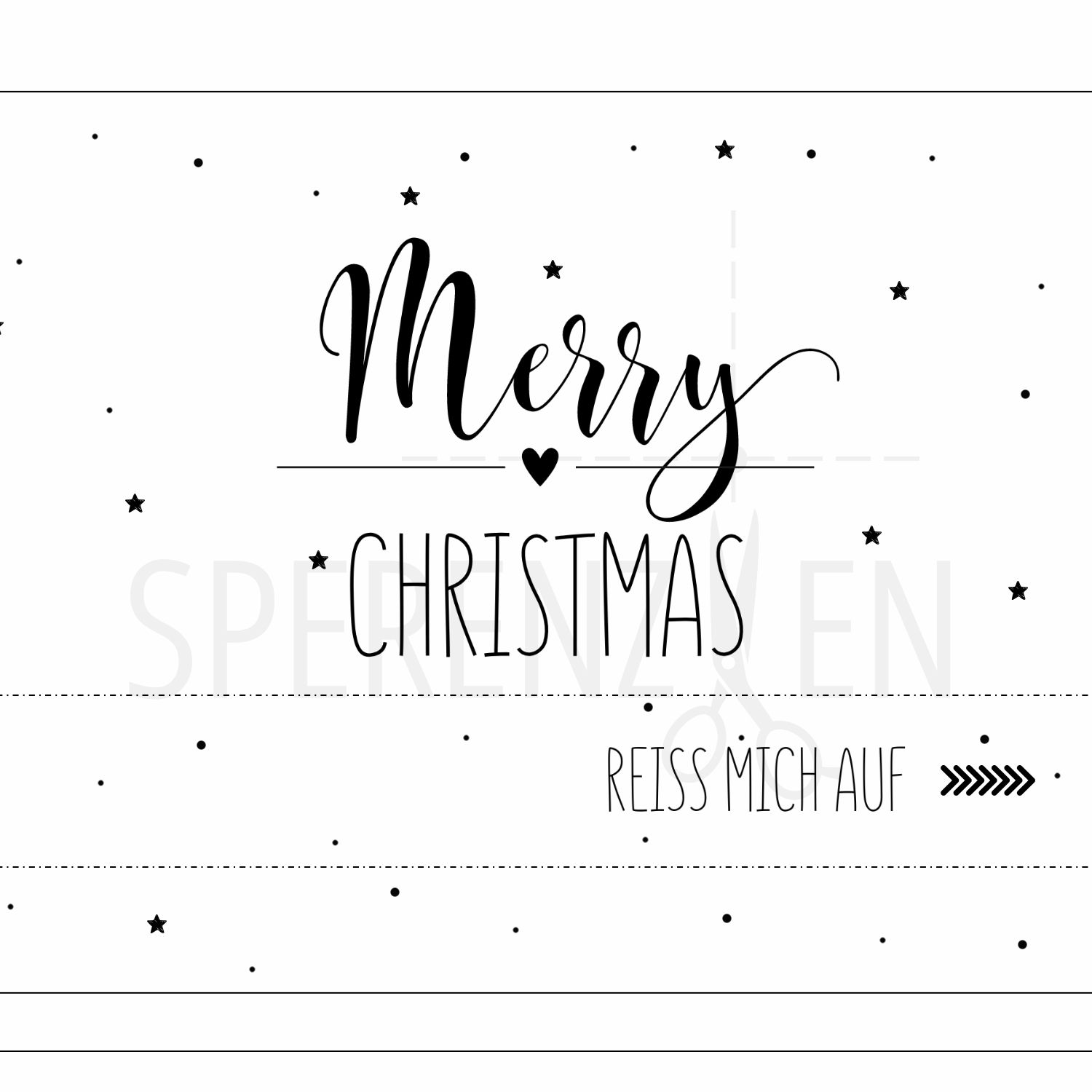 Druckvorlage "Umschlag Merry Christmas"