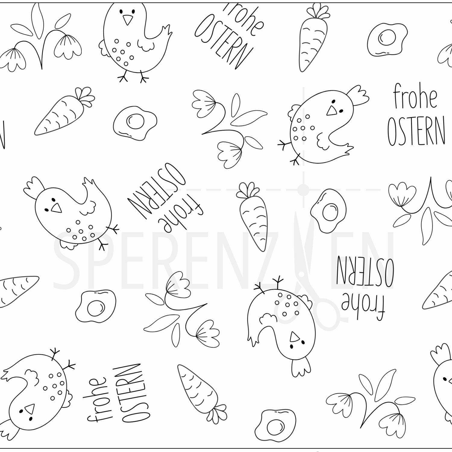 Druckvorlage "Dreieckstütchen Ostern"