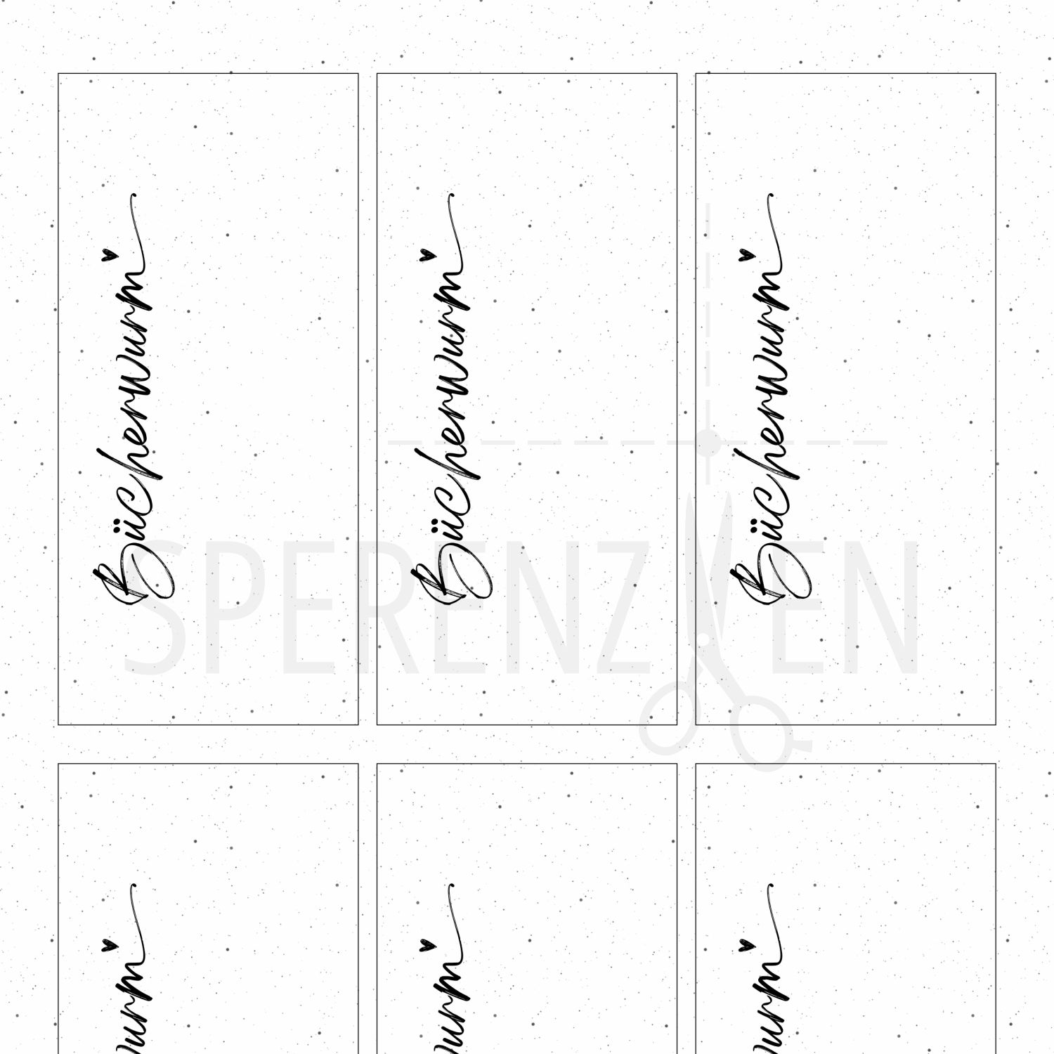 Druckvorlage "Bücherwurm"