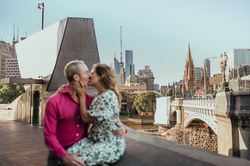 Yarra river side walk Couple Photographer engagment Melbourne
