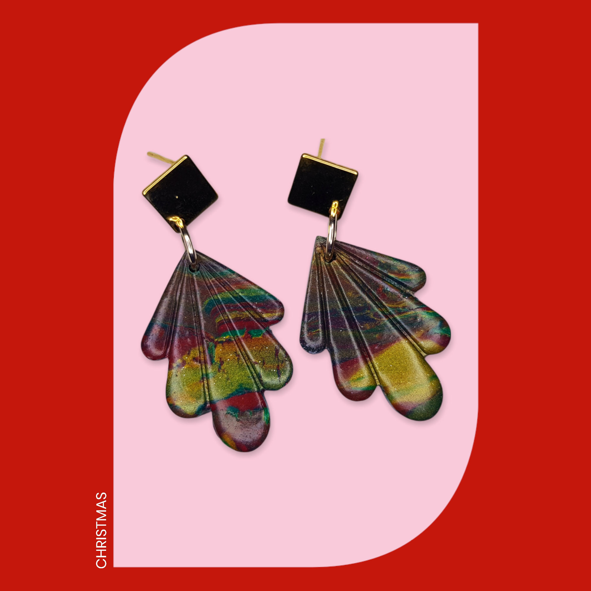Scalloped Wings Diamond Earrings