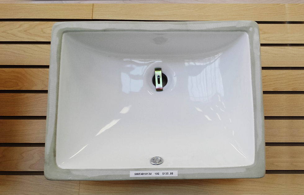 White Rectangle Porcelain sink