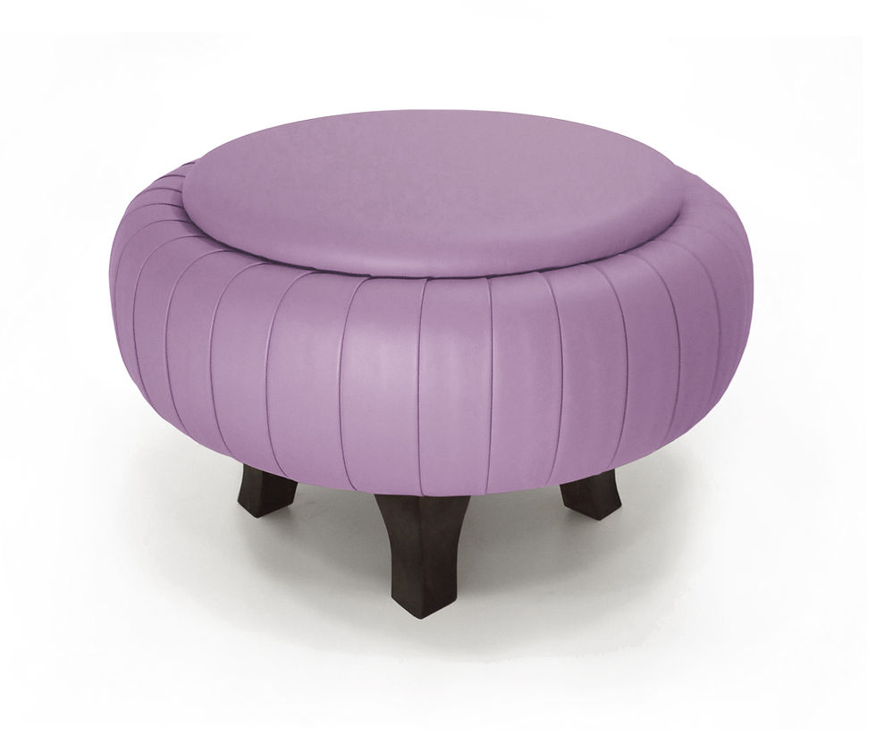 Thumbnail: Tire pouf plissè finitura wengè