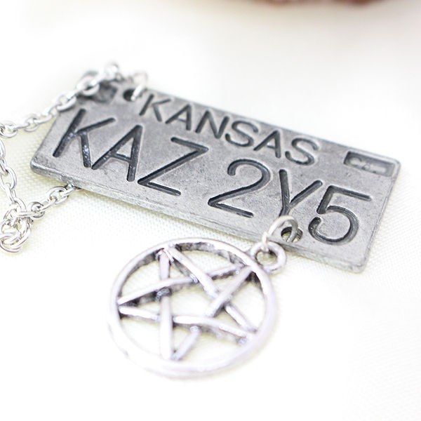 Thumbnail: Kansas License Plate Necklace