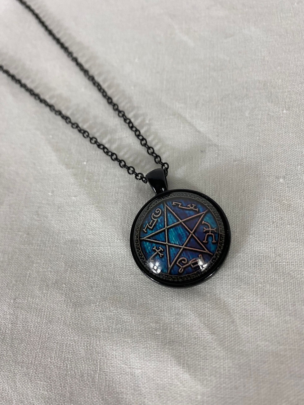 Thumbnail: Pentagram Blue Necklace 