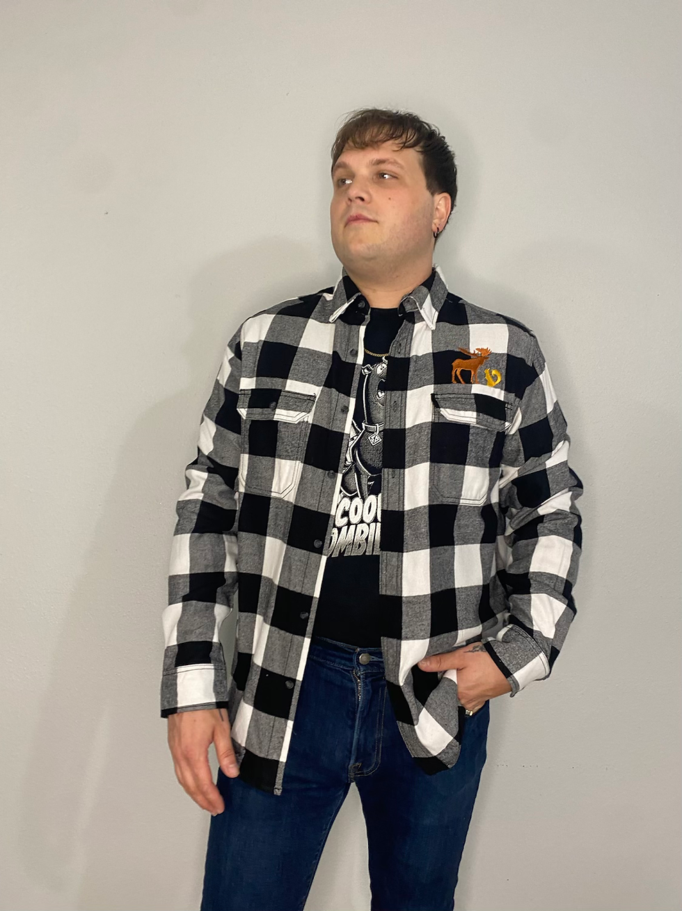 Thumbnail: Plaid Flannel Button Down Shirt Custom
