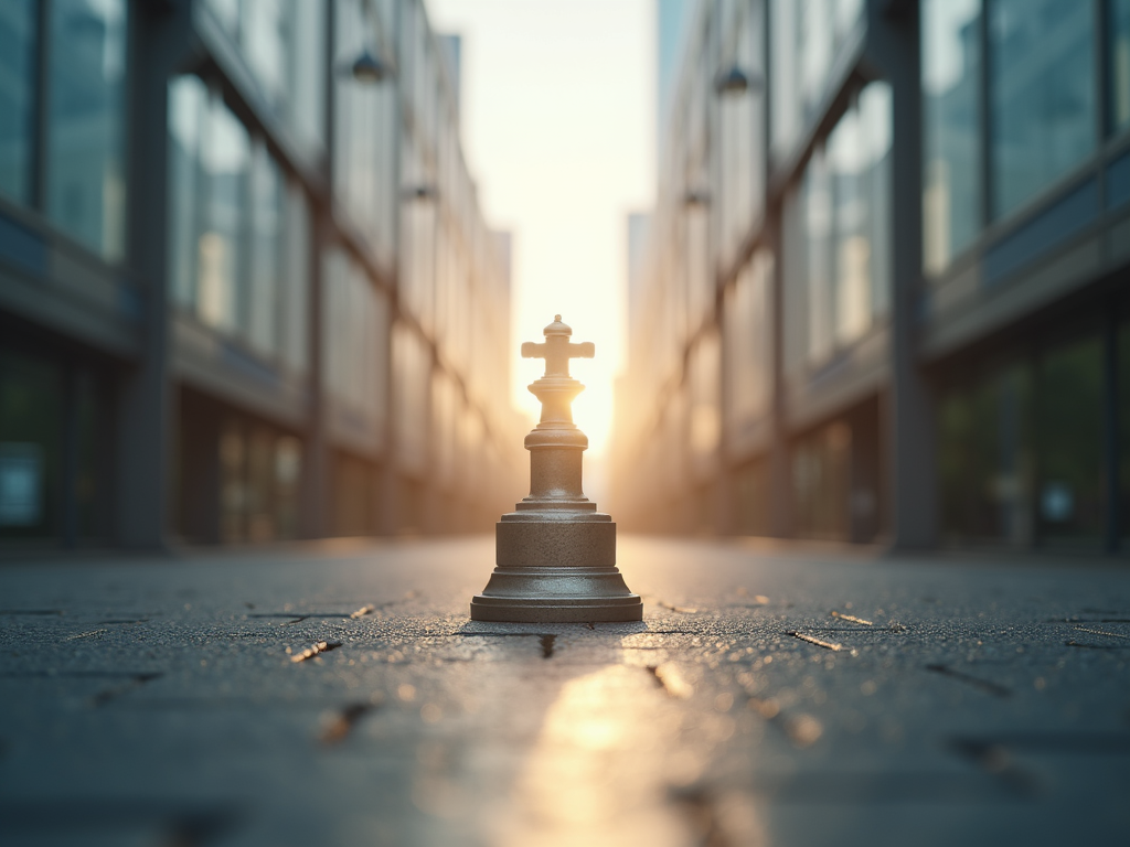 An abstract architectural visualization of upward business growth and financial strategy.