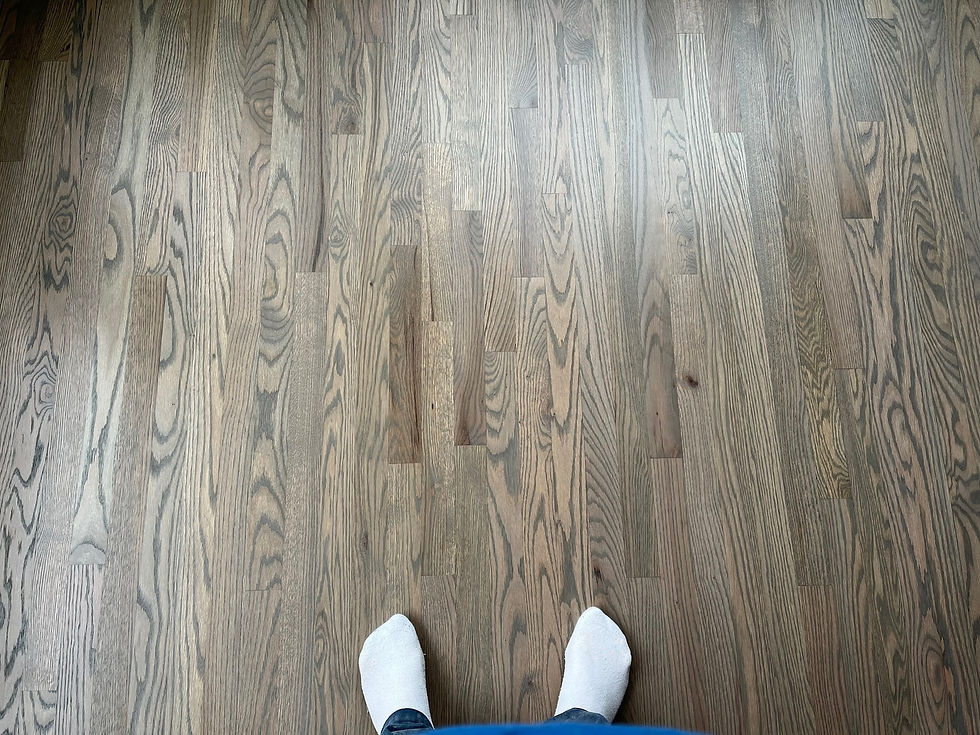 WOOD: RED OAK | STAIN: CLASSIC GRAY