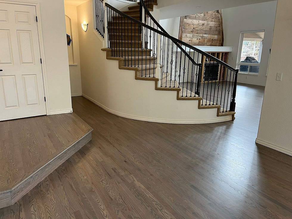 WOOD: RED OAK  | STAIN: CLASSIC GRAY