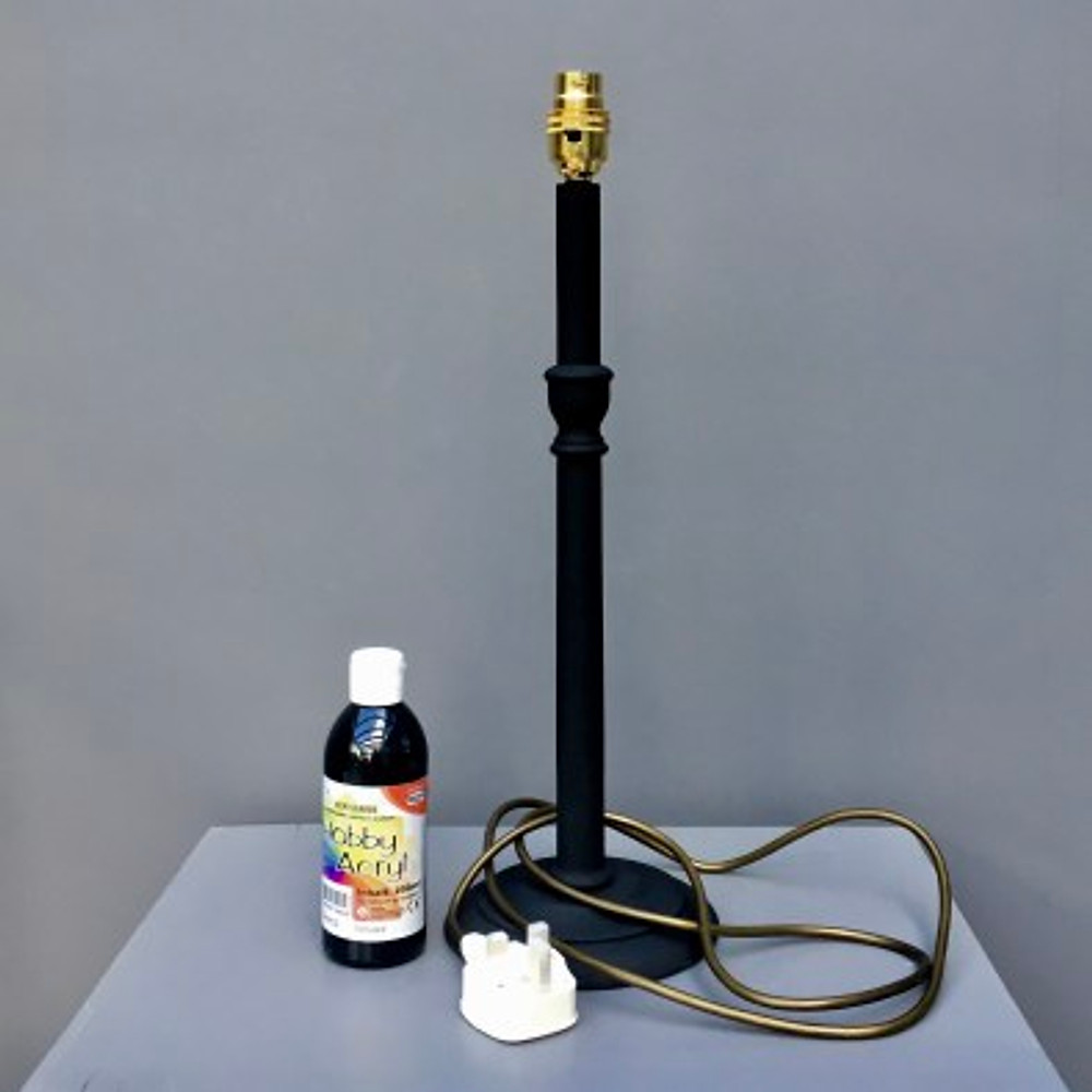 Dannells painted lamp base and acrylic paint