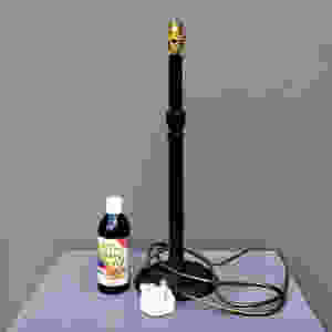 Dannells painted lamp base and acrylic paint