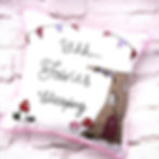 Free motion embroidered cushion
