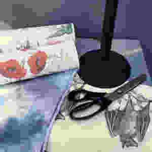 Dannells lamp base with range of fabric