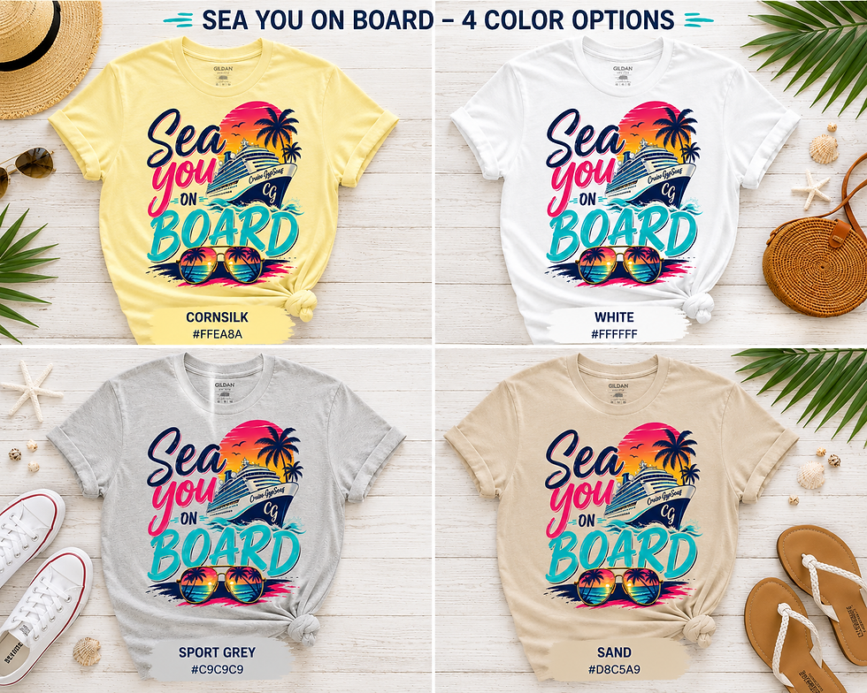 Thumbnail: ea You On Board Cruise T-Shirt in Cornsilk, White, Sport Grey and Sand