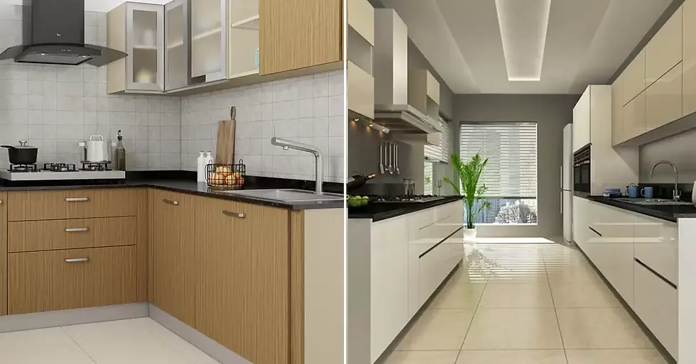 L-Shape vs. U-Shape vs. Parallel Modular Kitchens