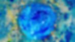 Peinture abstraite bleu et or