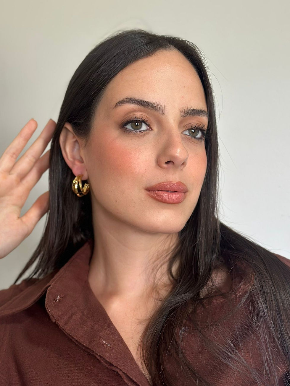 Miniatura: Argola Três fios - Dourada