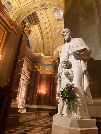 Statue inside St. Stephen's Basilica