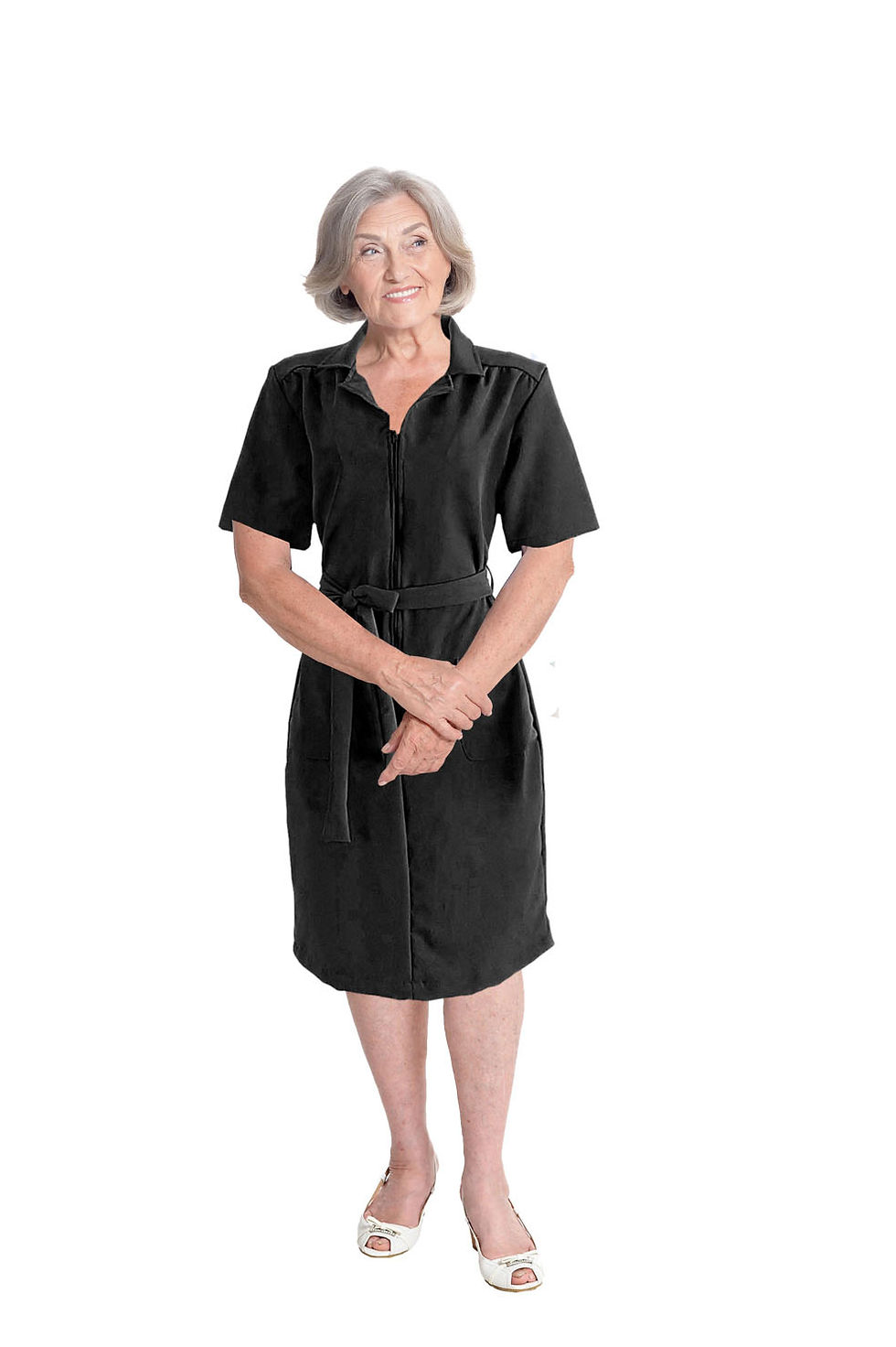 Thumbnail: Vestido Adaptwear com zíper de abertura total, ideal para pessoas com pouca destreza manual, facilitando o vestir e desvestir
