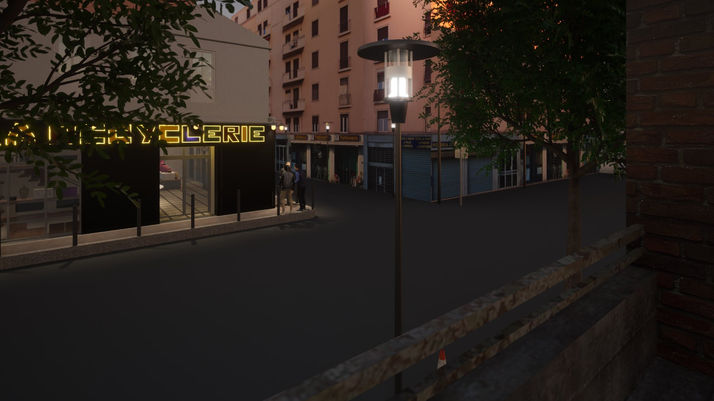 vue réaliste vitrine accès recyclerie 3d boutique concept