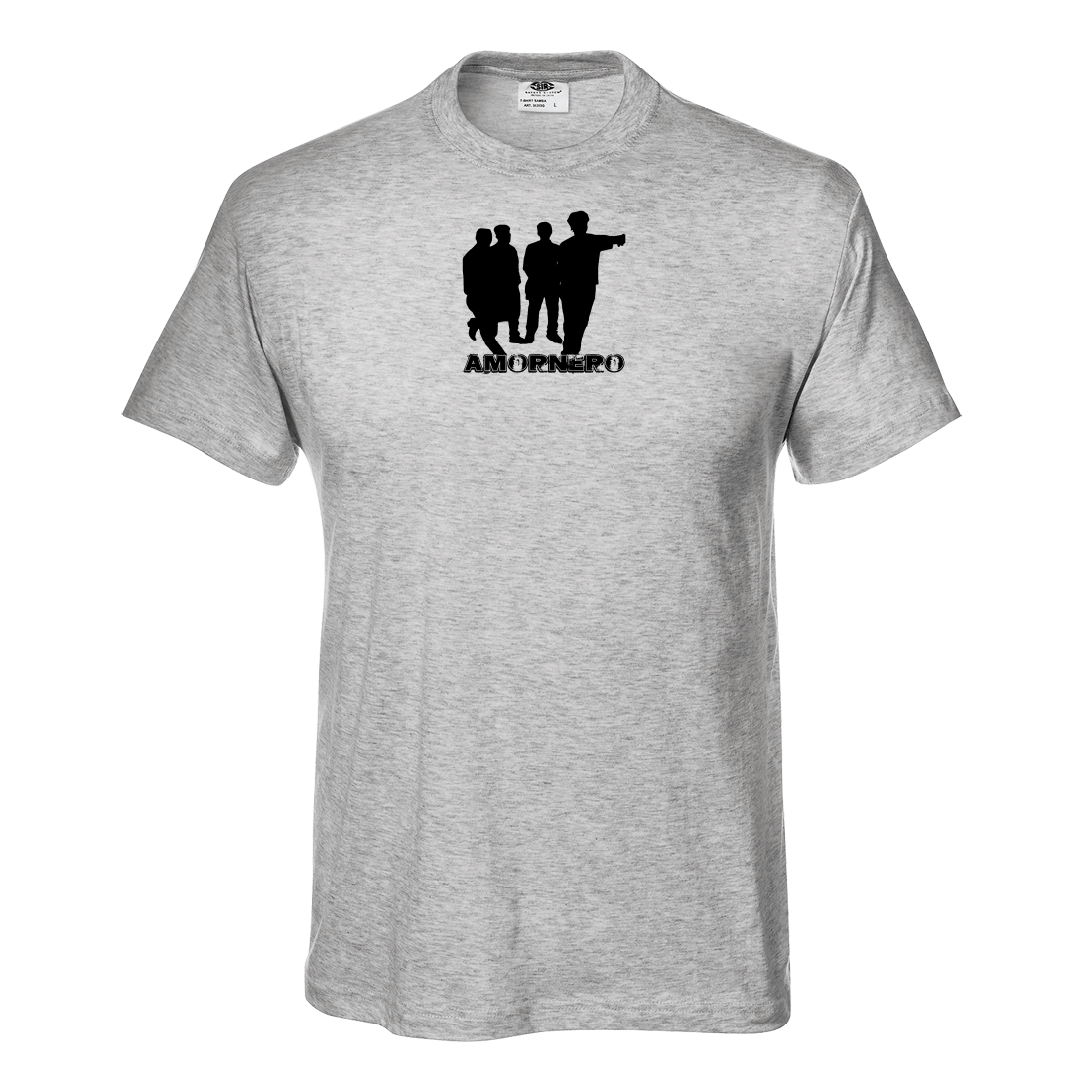 T-Shirt Uomo Grigia con logo nero