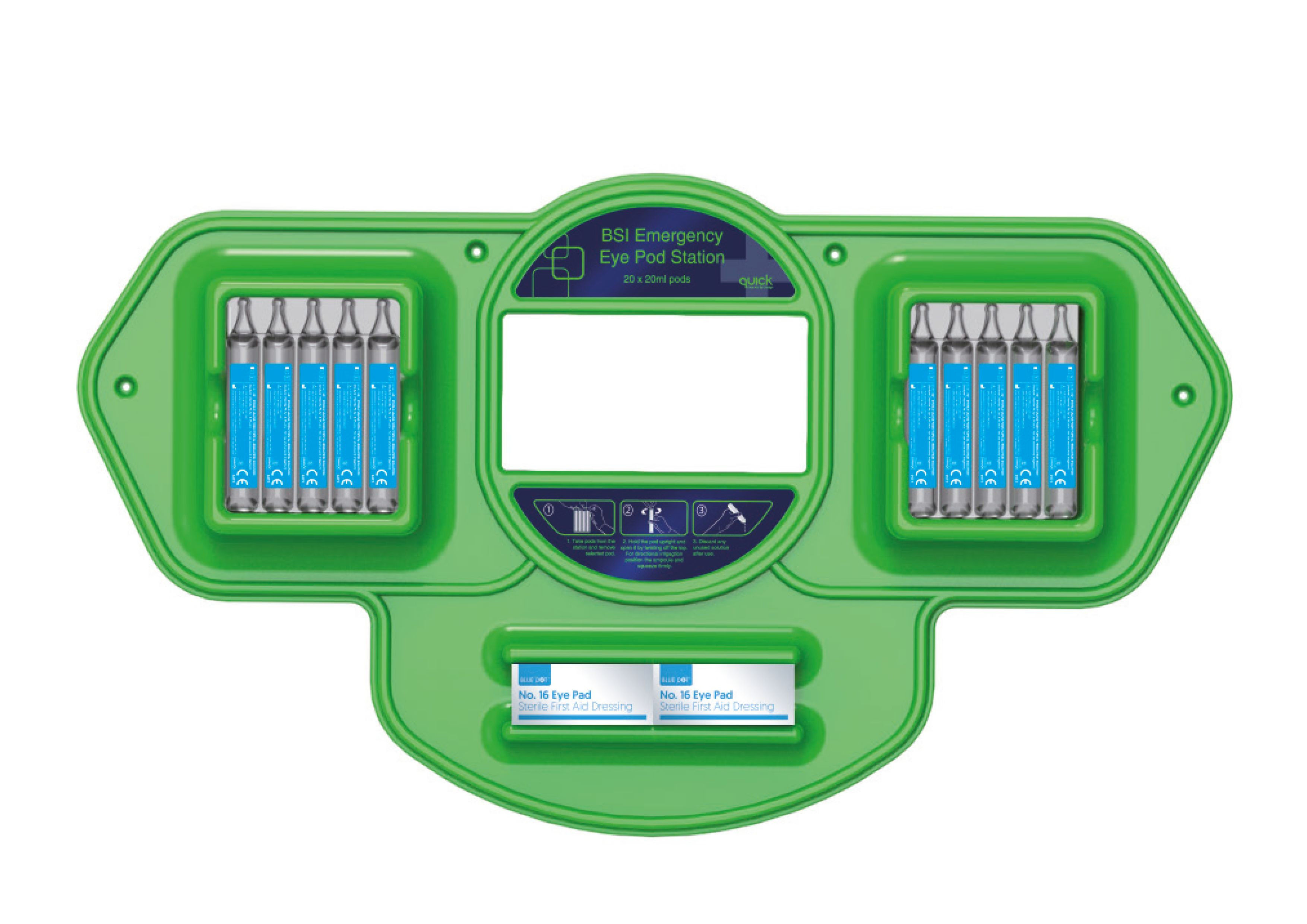 BLUE DOT EYE WASH POD AND DRESSING STATION