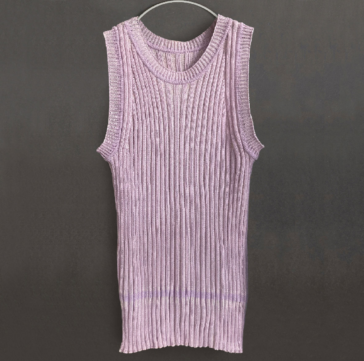 Top à côtes parme_blanc