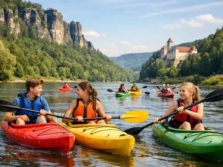 Klassenfahrt mit Paddeltour auf der Elbe