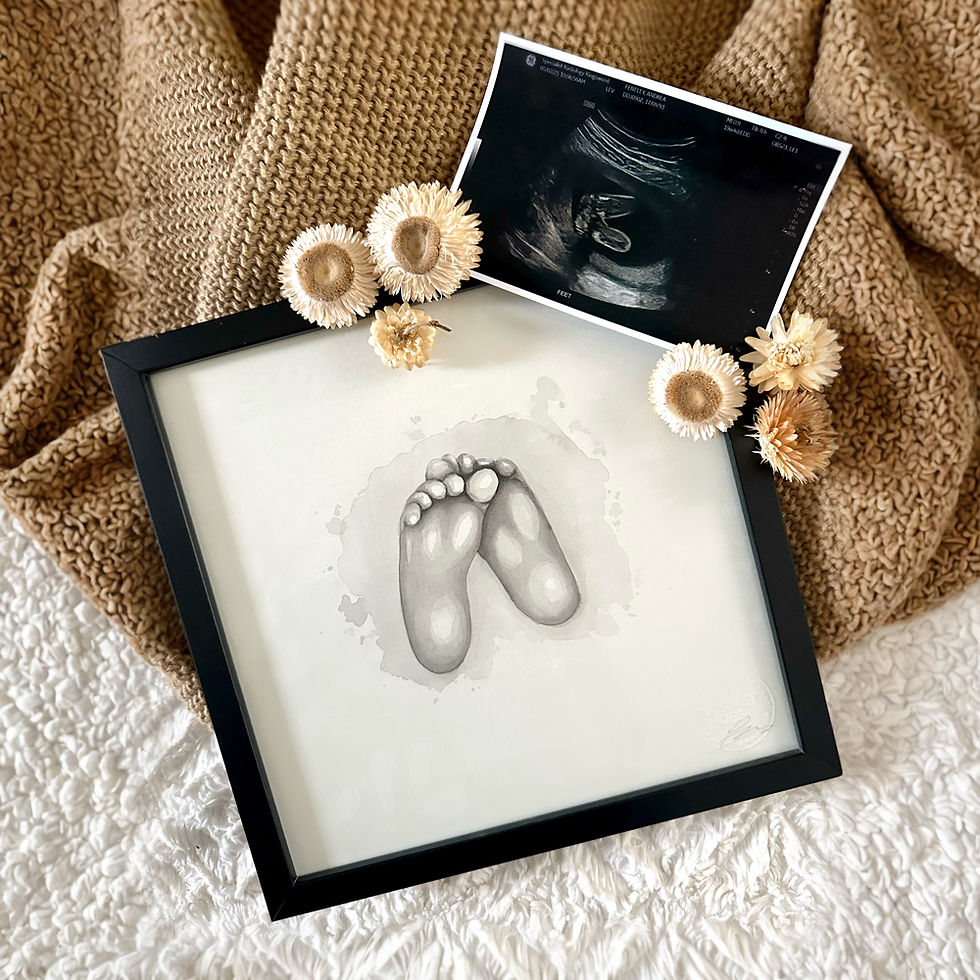 Personalised Nursery Art Hands & Feet