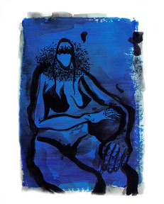Blue Tudor Collar. 2020 Painting