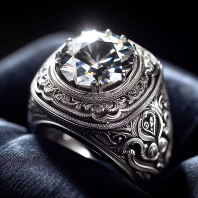 Hand engraved Signet ring