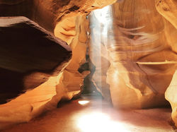 Sunlight beams in Antelope Canyon
